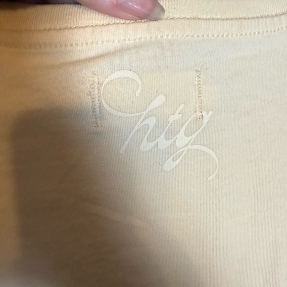 $85 HONOR THE GIFT WOMENS DOUBLE LAYER long sleeve TSHIRT (BEIGE / BONE) logo M - Picture 9 of 10